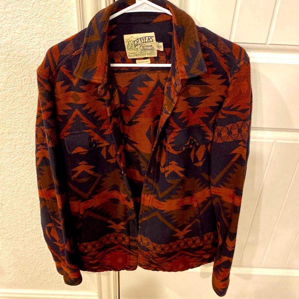 Grayers - Men’s Sweater Jacket - M - Navajo Print